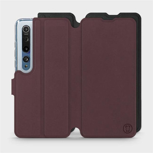 Etui Soft Touch do Xiaomi Mi 10 - wzór Matowy burgund z czernią