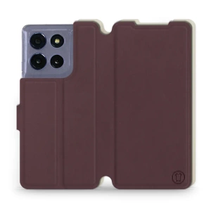 Etui Soft Touch do Motorola Moto G86 5G - wzór Matowy burgund z platyną