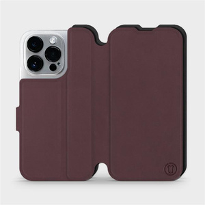 Etui Soft Touch do Apple iPhone 14 Pro - wzór Matowy burgund z czernią