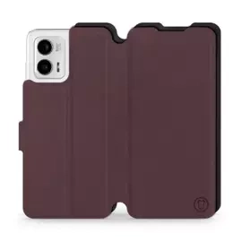 Etui Soft Touch do Motorola Moto G73 5G - wzór Matowy burgund z czernią