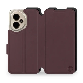 Etui Soft Touch do Huawei Honor 400 - wzór Matowy burgund z czernią