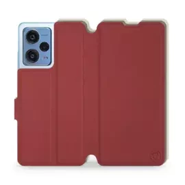 Etui Soft Touch do Xiaomi Redmi Note 12 Pro Plus 5G - wzór Zachodząca czerwień z platyną