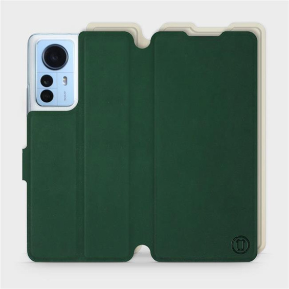 Etui Soft Touch do Xiaomi 12 Pro - wzór Miejska zieleń z platyną