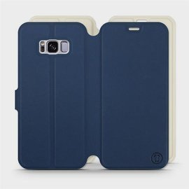 Etui Soft Touch do Samsung Galaxy S8 Plus - wzór Głęboki granat z platyną