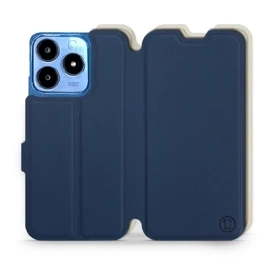 Etui Soft Touch do Realme C63 - wzór Głęboki granat z platyną