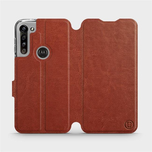 Etui do Motorola Moto G8 Power - wzór Brown&Orange