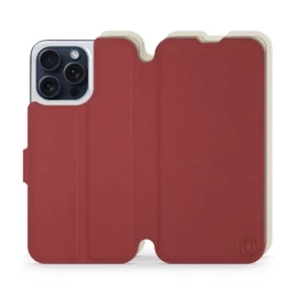 Etui Soft Touch do Apple iPhone 15 Pro Max - wzór Zachodząca czerwień z platyną