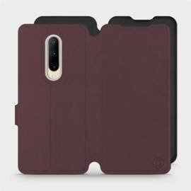 Etui Soft Touch do OnePlus 7 Pro - wzór Matowy burgund z czernią