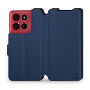 Etui Soft Touch do Motorola Moto G86 Power 5G - wzór Głęboki granat z czernią