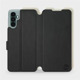 Etui Soft Touch do Samsung Galaxy A04S - wzór Satynowa czerń z platyną