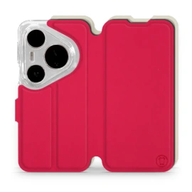 Etui Soft Touch do Huawei Pura 80 Pro - wzór Żywa czerwień z platyną