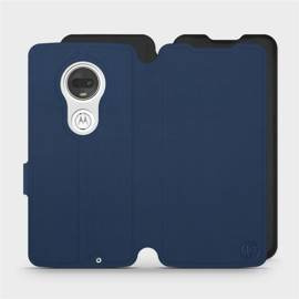 Etui Soft Touch do Motorola Moto G7 - wzór Głęboki granat z czernią