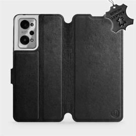 Etui ze skóry naturalnej do Realme GT 2 - wzór Black Leather