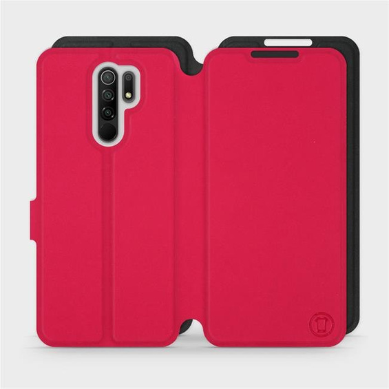 Etui Soft Touch do Xiaomi Redmi 9 - wzór Żywa czerwień z czernią