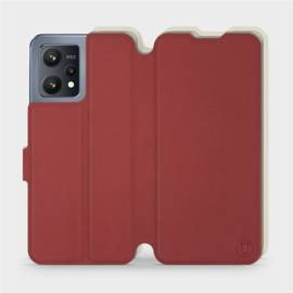 Etui Soft Touch do Realme 9 - wzór Zachodząca czerwień z platyną