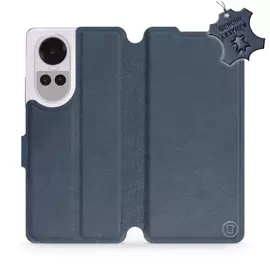 Etui ze skóry naturalnej do OPPO Reno 10 Pro 5G - wzór Blue Leather
