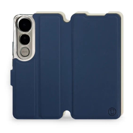 Etui Soft Touch do Vivo V50 Lite - wzór Głęboki granat z platyną