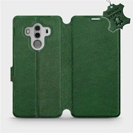 Etui ze skóry naturalnej do Huawei Mate 10 Pro - wzór Green Leather