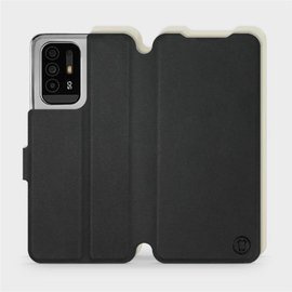 Etui Soft Touch do OPPO Reno 5 Z - wzór Satynowa czerń z platyną