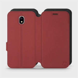 Etui Soft Touch do Samsung Galaxy J3 2017 - wzór Zachodząca czerwień z czernią