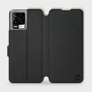 Etui Soft Touch do Realme 8 - wzór Satynowa czerń z platyną