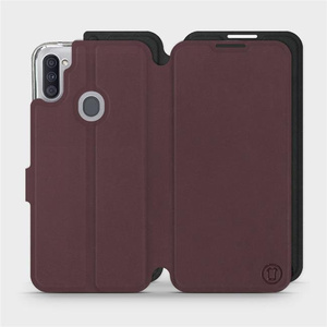 Etui Soft Touch do Samsung Galaxy M11 - wzór Matowy burgund z czernią