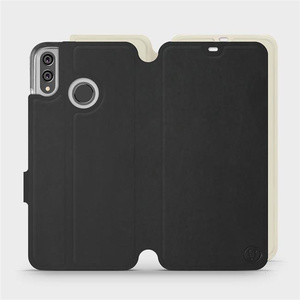 Etui Soft Touch do Huawei Honor 8X - wzór Satynowa czerń z platyną