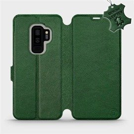 Etui ze skóry naturalnej do Samsung Galaxy S9 Plus - wzór Green Leather