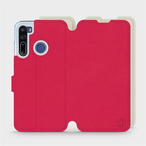 Etui Soft Touch do HTC Desire 20 Pro - wzór Żywa czerwień z platyną