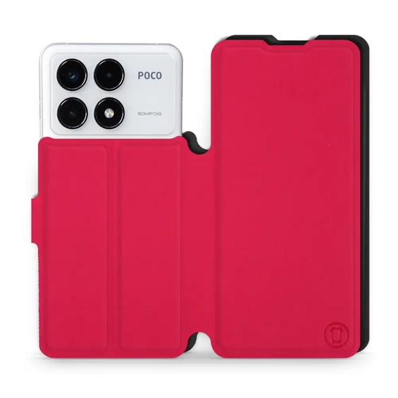 Etui Soft Touch do Xiaomi POCO F6 Pro - wzór Żywa czerwień z czernią