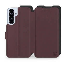 Etui Soft Touch do Samsung Galaxy A56 5G - wzór Matowy burgund z czernią