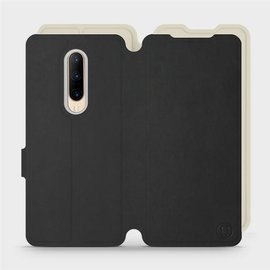 Etui Soft Touch do OnePlus 7 Pro - wzór Satynowa czerń z platyną