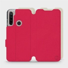Etui Soft Touch do Xiaomi Redmi Note 8 2021 - wzór Żywa czerwień z platyną