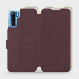 Etui Soft Touch do OPPO A91 - wzór Matowy burgund z platyną