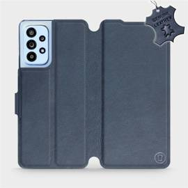 Etui ze skóry naturalnej do Samsung Galaxy A53 5G - wzór Blue Leather
