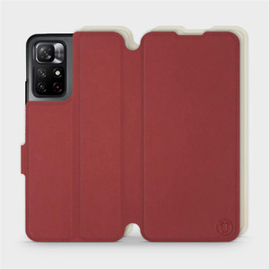 Etui Soft Touch do Xiaomi Redmi Note 11S 5G - wzór Zachodząca czerwień z platyną