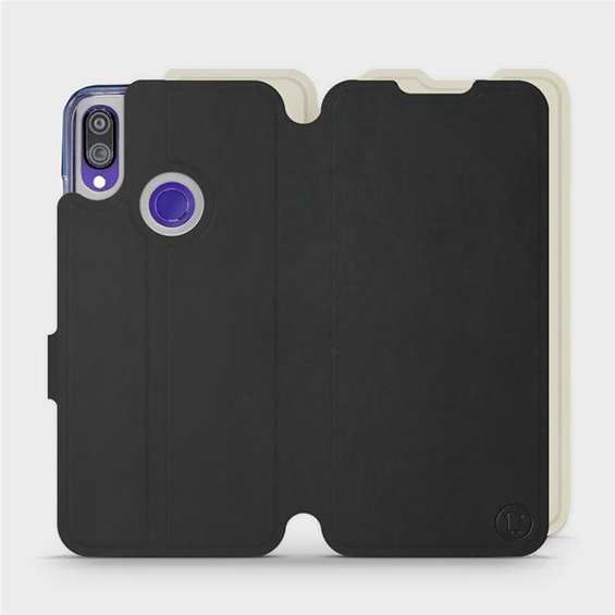 Etui Soft Touch do Xiaomi Redmi Note 7 - wzór Satynowa czerń z platyną