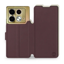 Etui Soft Touch do Infinix Note 40 - wzór Matowy burgund z platyną