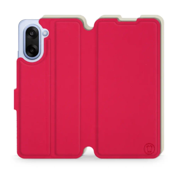 Etui Soft Touch do OnePlus Nord CE5 - wzór Żywa czerwień z platyną
