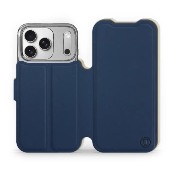 Etui Soft Touch do Apple iPhone 17 Pro - wzór Głęboki granat z platyną