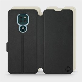 Etui Soft Touch do Motorola Moto G9 Play - wzór Satynowa czerń z platyną