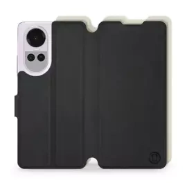 Etui Soft Touch do OPPO Reno 10 Pro 5G - wzór Satynowa czerń z platyną