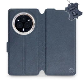 Etui ze skóry naturalnej do Realme 14 Pro 5G - wzór Blue Leather