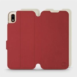Etui Soft Touch do Huawei Y5 2019 - wzór Zachodząca czerwień z platyną