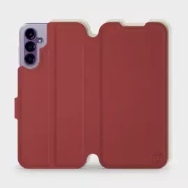 Etui Soft Touch do Samsung Galaxy A14 5G - wzór Zachodząca czerwień z platyną