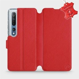 Etui ze skóry naturalnej do Xiaomi Mi 10 - wzór Red Leather