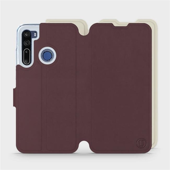 Etui Soft Touch do HTC Desire 20 Pro - wzór Matowy burgund z platyną