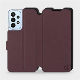 Etui Soft Touch do Samsung Galaxy A23 - wzór Matowy burgund z czernią
