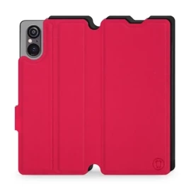Etui Soft Touch do Sony Xperia 5 V - wzór Żywa czerwień z czernią
