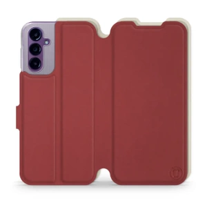 Etui Soft Touch do Samsung Galaxy A14 5G - wzór Zachodząca czerwień z platyną